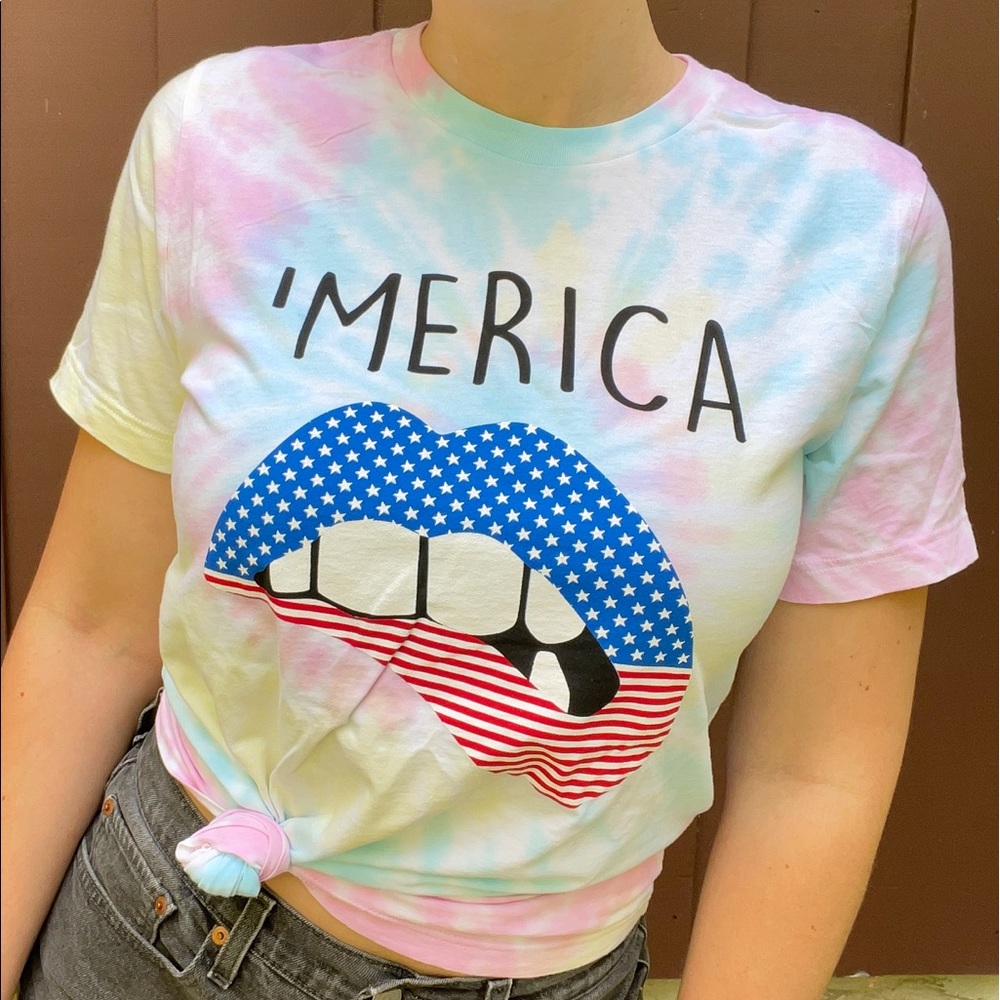 'MERICA Tie-Dye Tee